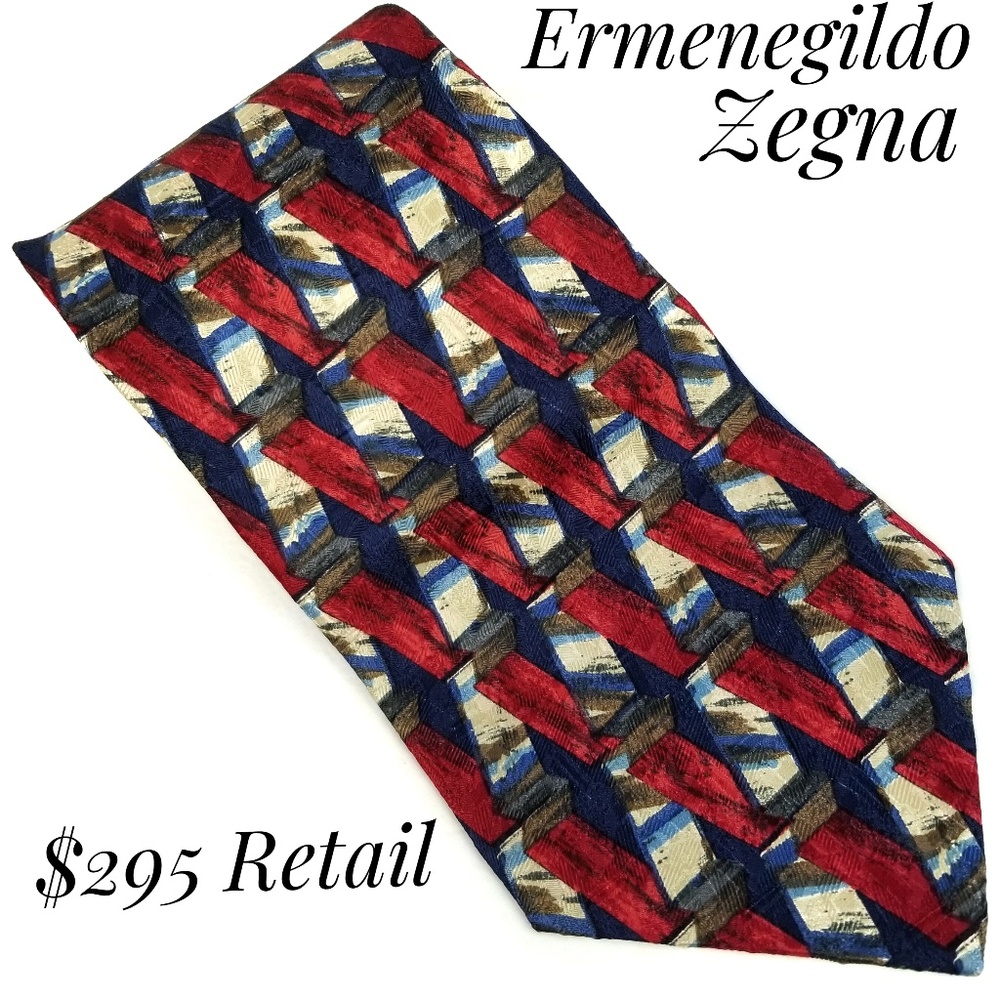 Ermenegildo Zegna Silk Colorful Mens Designer Tie